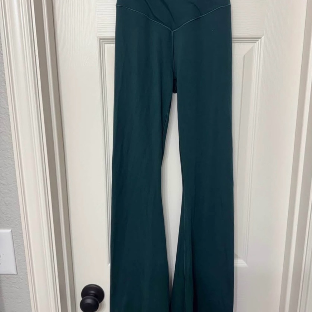 Aerie Green Flare Leggings